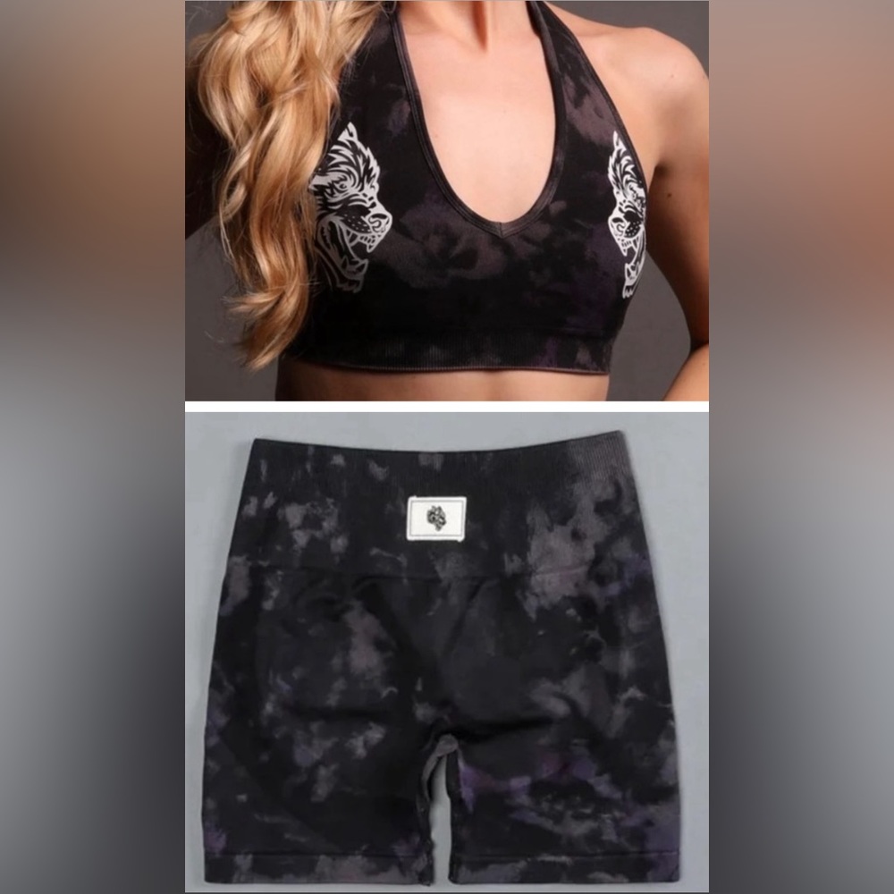 *sold NWOT SET Darc Sport She Halter Bra and Training Shorts Small